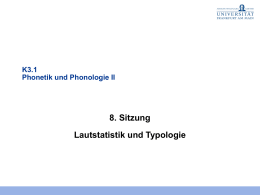 K3.1 Phonetik und Phonologie II