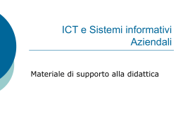 ICT e Sistemi informativi Aziendali