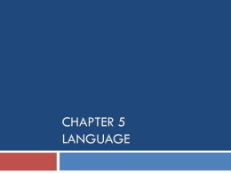Chapter 5 language - Effingham County Schools / Overview