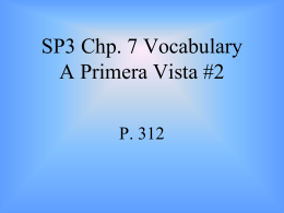 SP3 Chp. 7 Vocabulary A Primera Vista #2