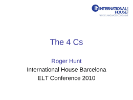 The 4 Cs - IHLS Group | Spanish and TEFL courses in Spain