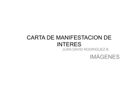 CARTA DE MANIFESTACION DE INTERES