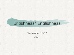 Britishness/ Englishness