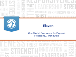 Elavon Corporate Overview -