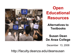 Open Educational Resources in Online Learning