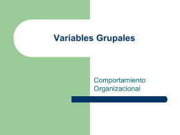 Variables Grupales