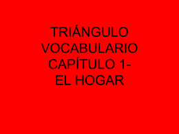 TRIANGULO VOCABULARIO CAPITULO 1
