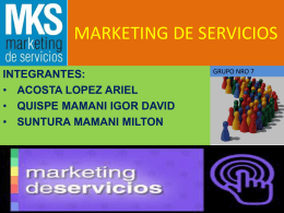 MARKETING DE SERVICIOS