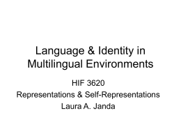 Language & Identity in Multilingual Environments