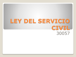LEY DEL SERVICIO CIVIL