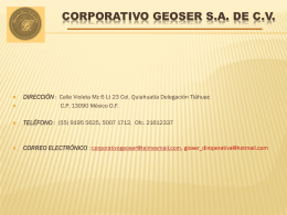 CORPORATIVO GEOSER S.A. DE C.V.