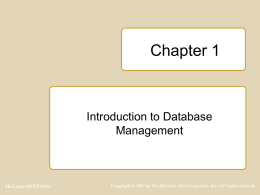 Chapter 1 of Database Design, Application Development …