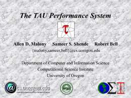 The TAU Performance System