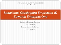 Soluciones Oracle para Empresas: JD Edwards EnterpriseOne