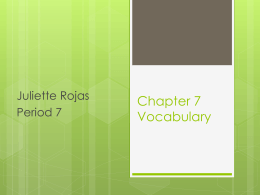 Chapter 7 Vocabulary