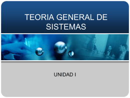 TEORIA GENERAL DE SISTEMAS