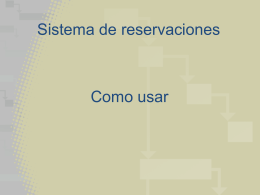 Sistema de reservaciones