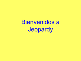 Welcome to Jeopardy - Staff and Faculty Websites