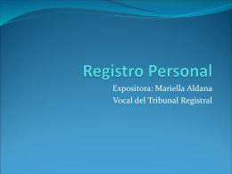 Registro Personal
