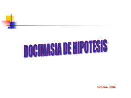 DOCIMASIA DE HIPOTESIS - Medicina udp generacion 2008