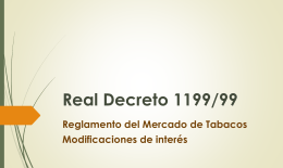 Real Decreto 1199/99
