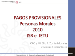 Diapositiva 1 - Despacho CP Elio T. Zurita y Asociados