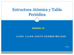 ESTRUCTURA ATOMICA Y TABLA PERIODICA