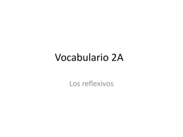 Vocabulario 2A - Spanish