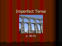 Imperfect Tense