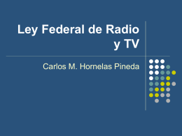 Ley Federal de Radio y TV - lexmedia