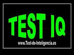 Dia 1 - Test de Inteligencia