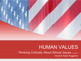 HUMAN VALUES - College of Alameda