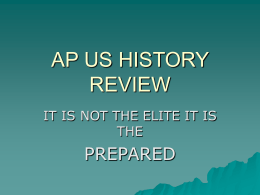 AP US HISTORY REVIEW
