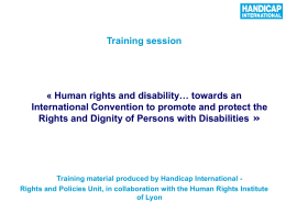Diapositive 1 - Handicap International