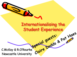 Internationalising the Student Experience