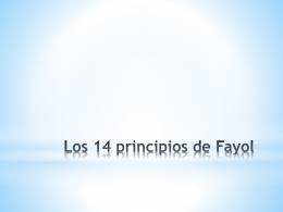 Los 14 principios de Fayol