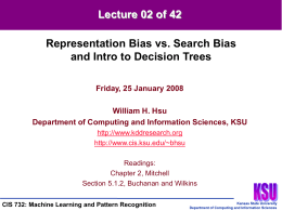 CIS732-Lecture-02-20080125 - Kansas State University