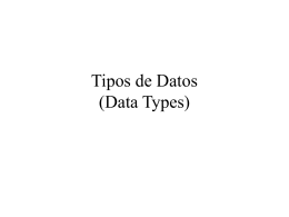Tipos de Datos (Data Types)