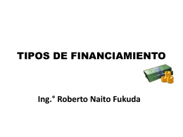 TIPOS DE FINANCIAMIENTO