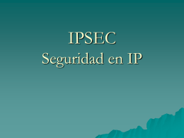 IPSEC Seguridad en IP