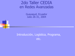 AfNOG 2004 Workshop on Network Technology