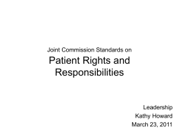 Joint Commission Standards on Patient Rights and