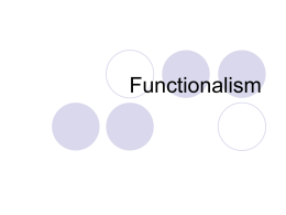 Functionalism (Merton) - Department of Sociology, Iowa