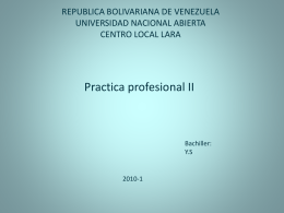 REPUBLICA BOLIVARIANA DE VENEZUELA UNIVERSIDAD …
