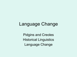 Language Change - The University of Vermont