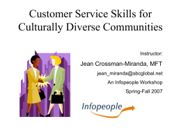 Customer Service Skills for Culturally Diverse Communities