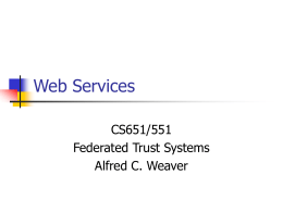 Web Services - University of Virginia