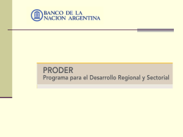 Programa de Desarrollo Regional y Sectorial