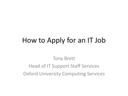 How to Apply for an IT Job