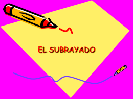 EL SUBRAYADO